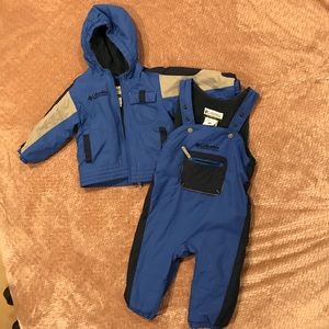 Columbia 18 month blue snowpants/jacket set